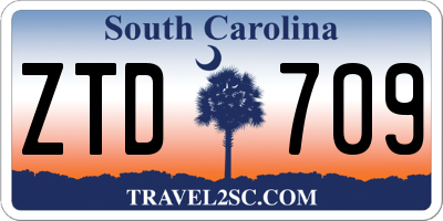 SC license plate ZTD709