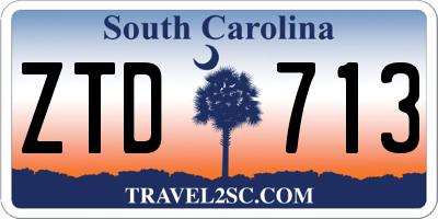 SC license plate ZTD713
