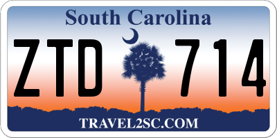 SC license plate ZTD714