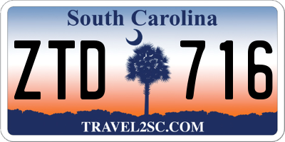 SC license plate ZTD716