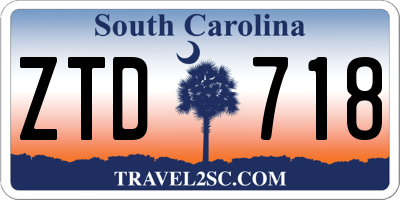 SC license plate ZTD718
