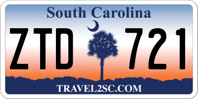 SC license plate ZTD721