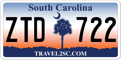 SC license plate ZTD722