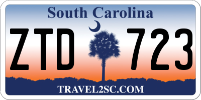SC license plate ZTD723
