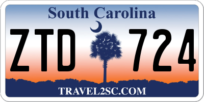 SC license plate ZTD724