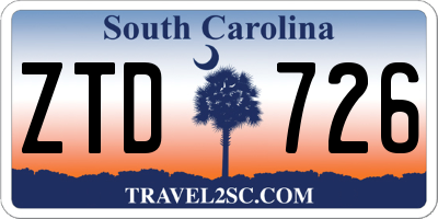 SC license plate ZTD726