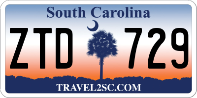 SC license plate ZTD729