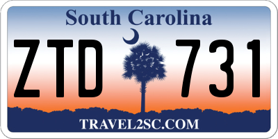 SC license plate ZTD731