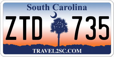 SC license plate ZTD735