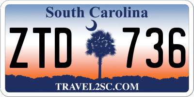 SC license plate ZTD736