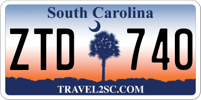 SC license plate ZTD740