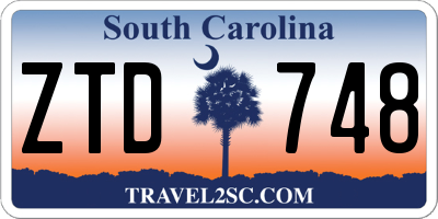 SC license plate ZTD748