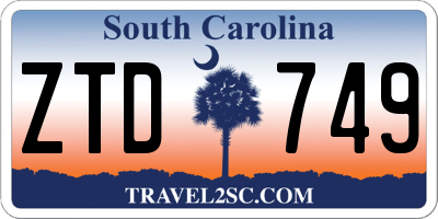 SC license plate ZTD749