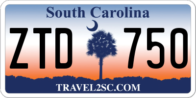 SC license plate ZTD750