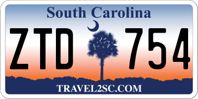 SC license plate ZTD754
