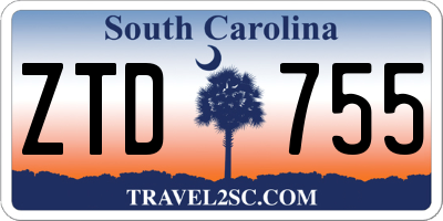 SC license plate ZTD755