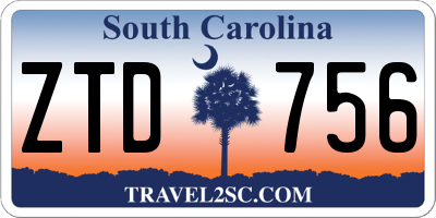 SC license plate ZTD756