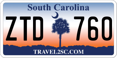 SC license plate ZTD760