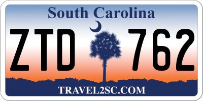 SC license plate ZTD762