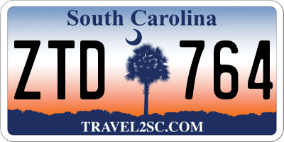 SC license plate ZTD764