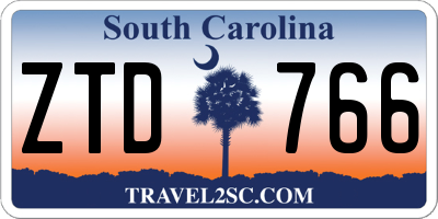 SC license plate ZTD766