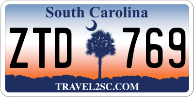 SC license plate ZTD769