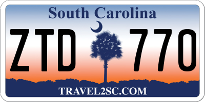 SC license plate ZTD770