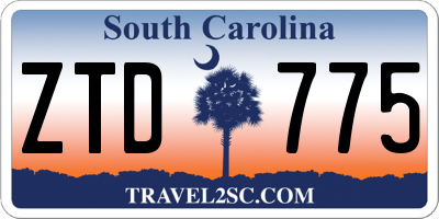 SC license plate ZTD775