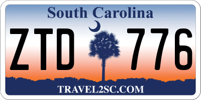 SC license plate ZTD776