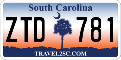 SC license plate ZTD781