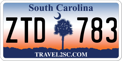 SC license plate ZTD783