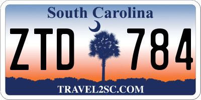 SC license plate ZTD784