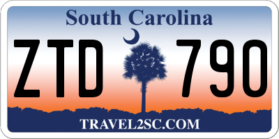 SC license plate ZTD790