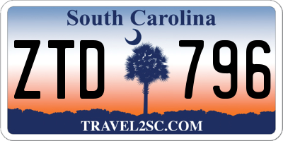SC license plate ZTD796