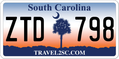 SC license plate ZTD798