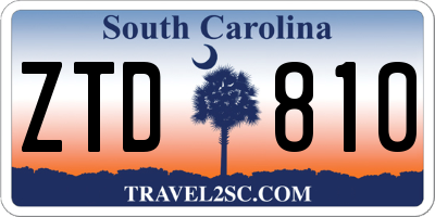SC license plate ZTD810