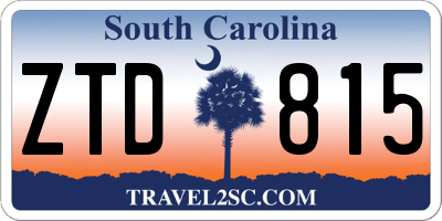 SC license plate ZTD815