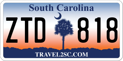 SC license plate ZTD818