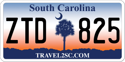 SC license plate ZTD825