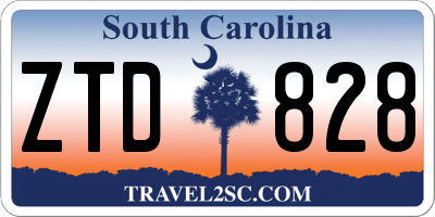 SC license plate ZTD828