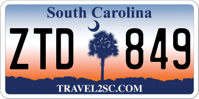 SC license plate ZTD849