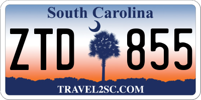 SC license plate ZTD855