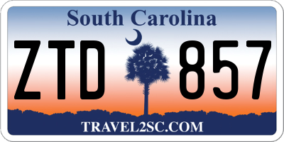 SC license plate ZTD857
