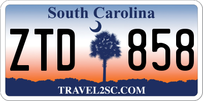 SC license plate ZTD858