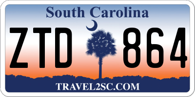 SC license plate ZTD864