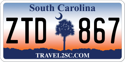 SC license plate ZTD867