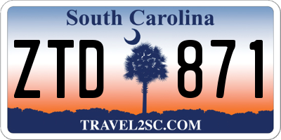 SC license plate ZTD871