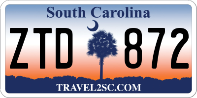 SC license plate ZTD872