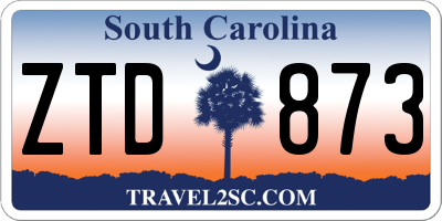 SC license plate ZTD873