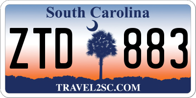 SC license plate ZTD883